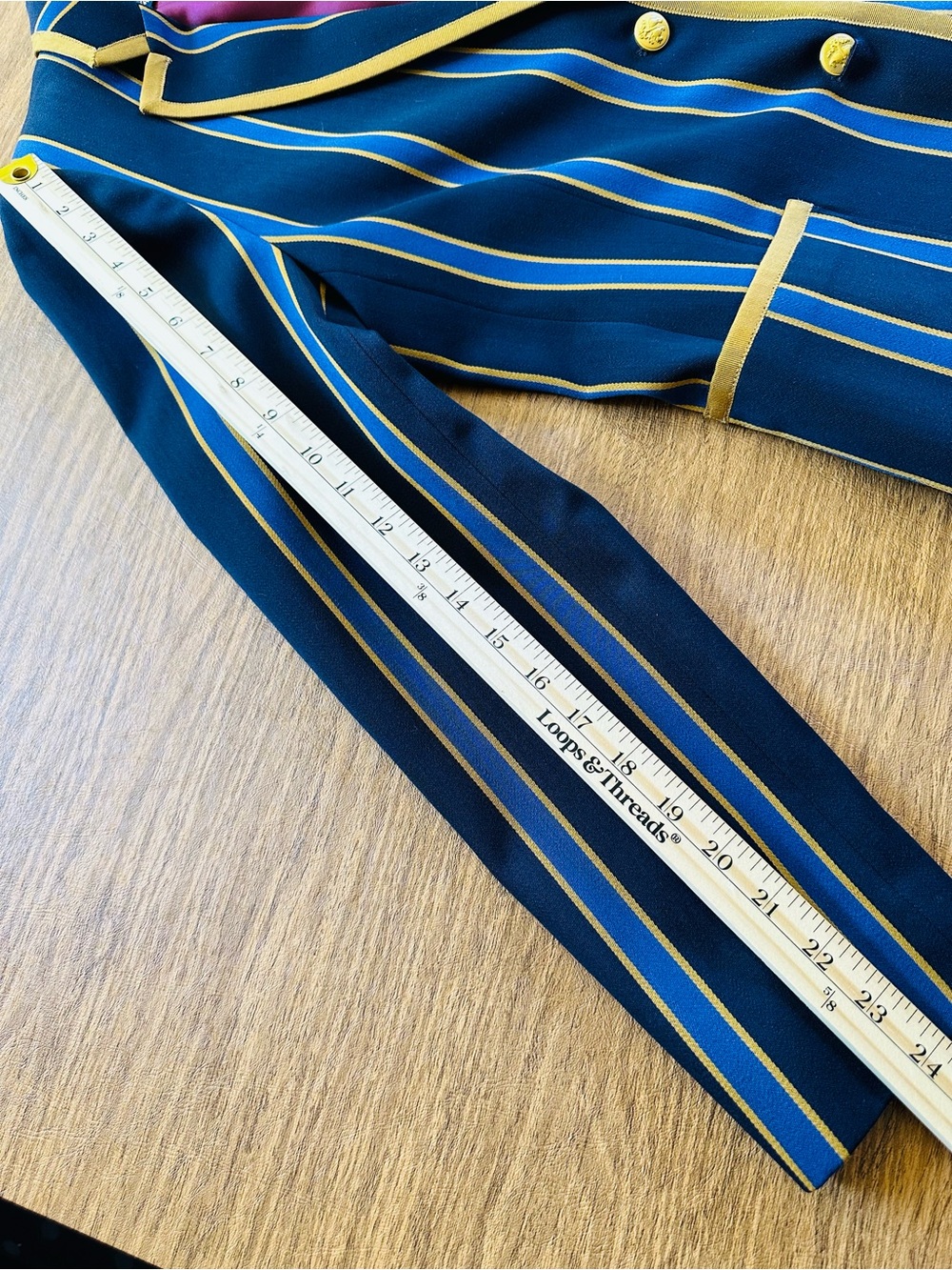 Brooks Brothers Striped Boating Blazer with Crest & Grosgrain Trim -Size: 10 - Picture 11 of 12